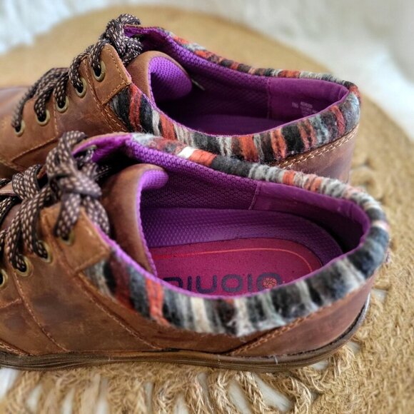 Bionica Women's Gervais Aztec Brown Leather Wedge Oxford Shoes SZ 8M - Picture 5 of 8
